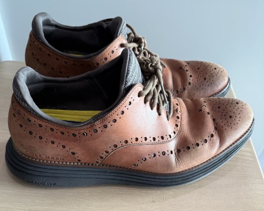 Cole Haan Men's C39527 Size 11M ØriginalGrand Oxfords British Tan-Chocolate